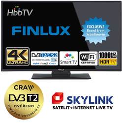 Finlux TV 49FUD7060 - UHD SAT/ T2 SMART WIFI SKYLINK LIVE-