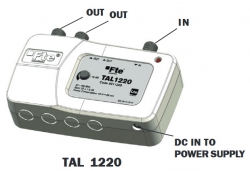 FTE linkový zesilovač TAL 1220G 5G LTE filtrem a regulací zisku, 2x výstup
