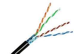 FTP kabel CAT5E F/UTP PE 4x2 drát čistá měď