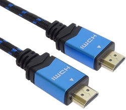 HDMI kabel High Speed + Ethernet, Ultra HDTV 4K@60Hz zlacené konektory, 1,5m opletený