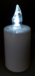 Hřbitovní svíčka bílá transparentní LUX BC 192