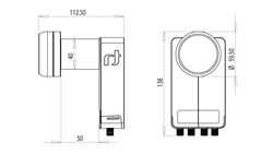 INVERTO BLACK Ultra - Quad HGLN 40 mm - 0,2 dB