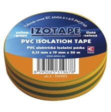 Izolační páska PVC 19mm 20m zelenožlutá