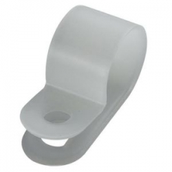 Kabelová příchytka, objímka P-clip bílá plastová Polyamid 66 pro průměr kabelu 10,0 mm