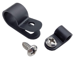 Kabelová příchytka, objímka P-clip černá plastová Polyamid 66 pro průměr kabelu  6,4 mm