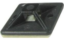 Kabelová příchytka samolepící 20×20×6,1mm černá