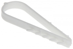Kabelová příchytka s očkem, pásková smyčková hmoždinka bílá pro kabel 3-6mm
