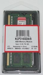Kingston Notebook paměť 8GB 1600MHz SODIMM - KCP316SD8/8