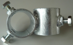 Držák stožáru jezdec - kloubek průměr 48/42mm, 4x šroub, žárový zinek 