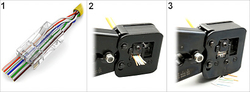 Konektor RJ-45 drát nestíněný průchozí typ EZ