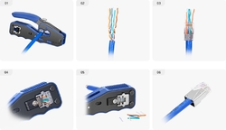 Konektor RJ-45 drát nestíněný průchozí typ EZ