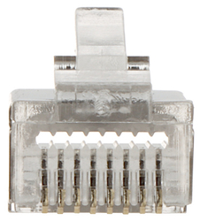 Konektor STP RJ45 stíněný Cat.5e drát pozlacený (typ EZ)