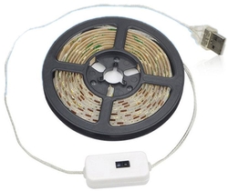 LED pásek 2m bílý 6000K, pohybové čidlo, napájení USB