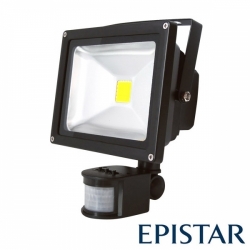 LED reflektor 30W s PIR čidlem 2500lm 230V