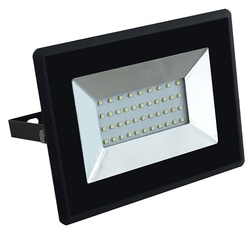 LED reflektor 30W 2500lm 230V bílá denní SLIM černý