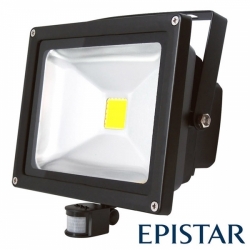 LED reflektor 50W 4000lm EPISTAR s čidlem PIR bílá denní 230V