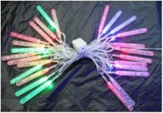 LED řetěz 100x LED ve tvaru ledu, délka 5m, 230V, mix barev, blikající mód