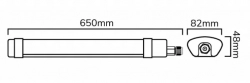 LED podhledové světlo (zářivkové těleso) 36W 2880lm bílá 4000K 1215x77x25mm - kopie