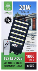 LED venkovní solární svítidlo TR 381S 20W, pouliční lampa s pohybovým senzorem