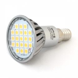 LED žárovka E14 4W 21x SMD LED bodová bílá teplá 230V