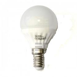 LED žárovka E14 3W 30x HIGH LED koule 45mm bílá teplá 230V