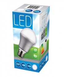 LED žárovka E14 4W 4x HIGH LED koule 50mm bílá teplá 230V