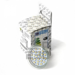 LED žárovka GU10 2W 24x LED SMD bodová bílá teplá 230V