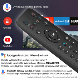 MASCOM MC A102T/ C, Android TV 10.0, DVB-T2, 4K HDR, Ovladač s TV Control - Doprava zdarma !!!