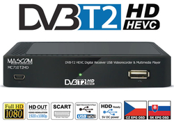 MASCOM MC710T2 HD DVB-T2 H.265 příjem, USB, HDMI, SCART, 1080p