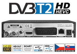 MASCOM MC720T2 HD DVB-T2 H.265/HEVC, ovladač TV CONTROL