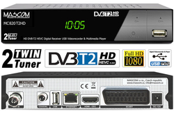 MASCOM MC820T2 HD DVB-T2 H.265 příjem, 2x tuner, 2x USB, HDMI, SCART, 1080p 