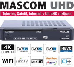Mascom MC9130, DVB S2+T2+C, IPTV, WIFI, 4K UHD - Doprava zdarma !!!