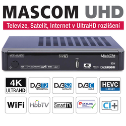 Mascom MC9140, DVB S2+T2+C, HBB TV, IPTV, WIFI, 4K UHD - Doprava zdarma !!!
