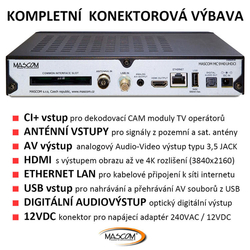 Mascom MC9140, DVB S2+T2+C, HBB TV, IPTV, WIFI, 4K UHD - Doprava zdarma !!!