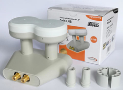 Mascom Monoblock Twin LNB MCM4T01HD Gold LNB 4,3st