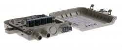 Optický spojovací box pro 8x SC, včetně kazety a spojek, šedivý