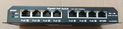 MaxLink 8 portový switch 10/100/1000 Mbps se 7 PoE porty + adaptér 24V 2,5A