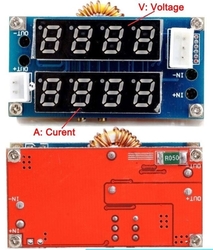 Měnič DC-DC Step-Down (snižuje) nastavitelný 1,25-32V/5A s XL4015 s V-A metrem
