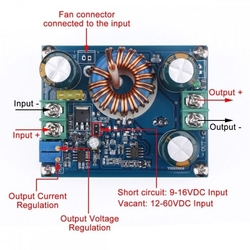 Měnič DC-DC Step-Up (zvyšuje) nastavitelný 12-80V/12A 600W