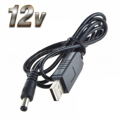 Redukce, step-up měnič USB 5V / DC5,5x2,1mm 12V/0,6A