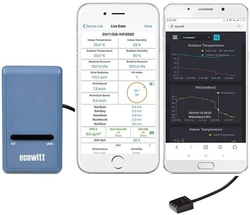 Wifi brána Ecowitt GW1100 s teploměrem, vlhkoměrem a barometrem