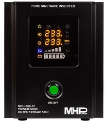 MHPower záložní zdroj MPU-300-12, UPS, 300W, čistý sinus, 12V