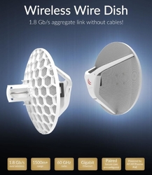 MikroTik RBLHGG-60adkit, Wireless Wire Dish, 60GHz, L3, kompletní spoj