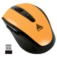 Myš CLONE optická wireless 2,4GHz 5-tlačítková 1000/1600cpi oranžová