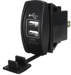 Napájecí auto zdířka 2x USB 5V/3,1A - typ Carling