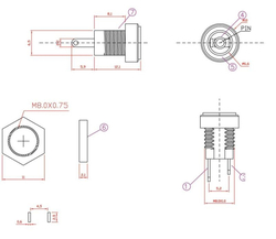 Napájecí DC konektor 2.1mm ONA na panel