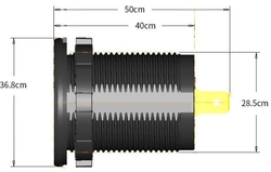 Napájecí zdířka 1xUSB 5V/2,1A s voltmetrem a ampérmetrem