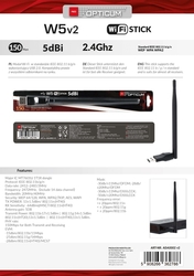 Wi-Fi USB adaptér Dongle 2,4GHz Opticum W5 (RT5370)
