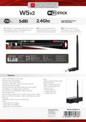 Wi-Fi USB adaptér Dongle 2,4GHz Opticum W5