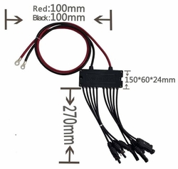 Paralelní propojení solárních panelů 5x MC4 IN - 1x OUT (combiner box)